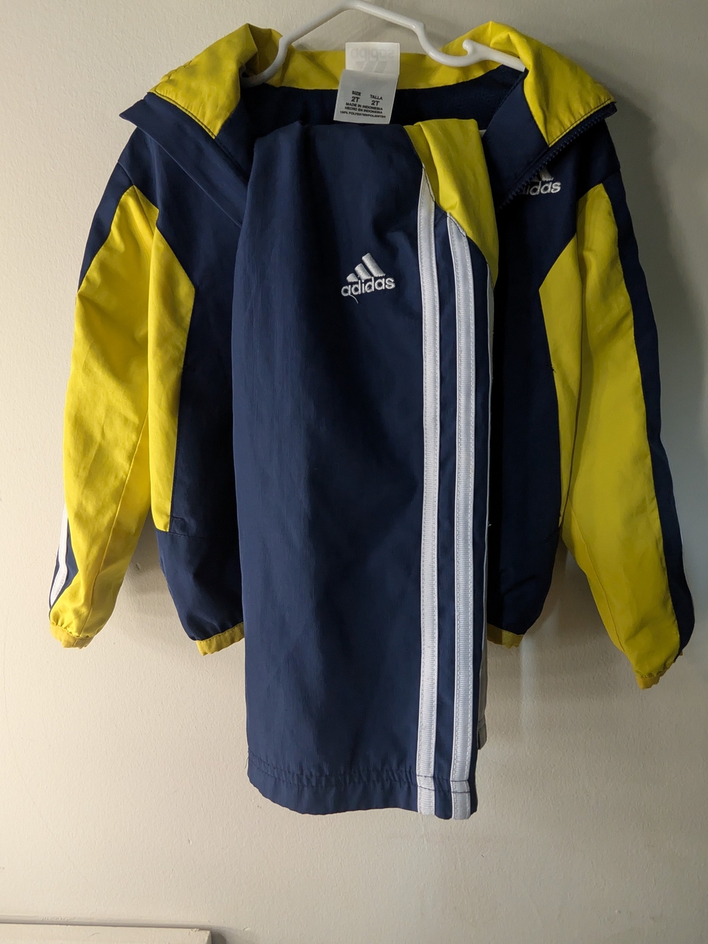 adidas 2t Navy and Yellow Track Suit
